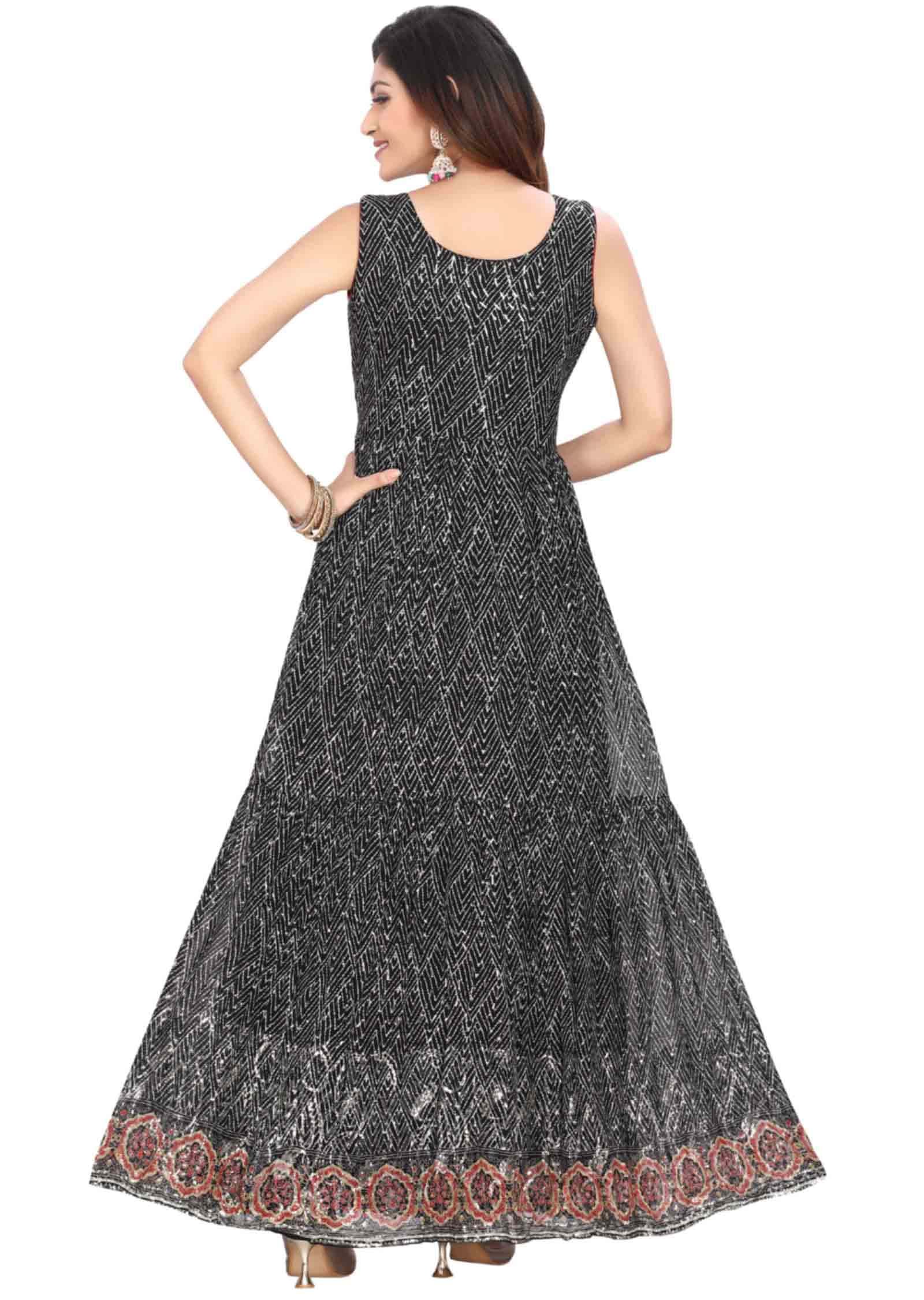 Black Georgette Anarkali