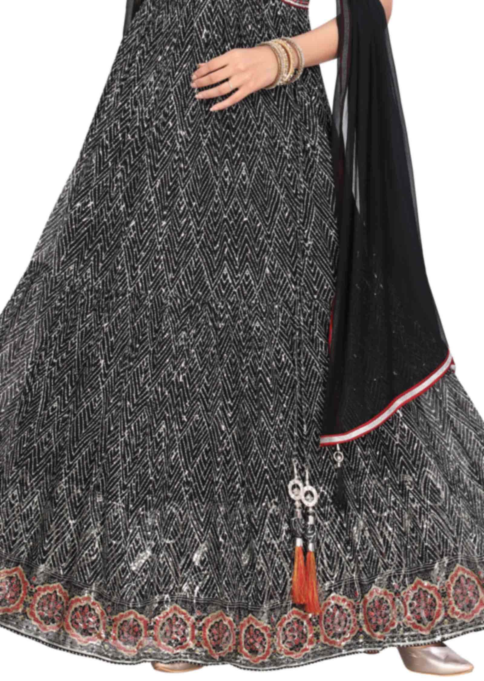 Black Georgette Anarkali