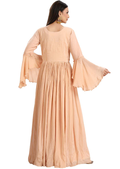 Dusty Peach Georgette Sequins & Gota work Anarkali