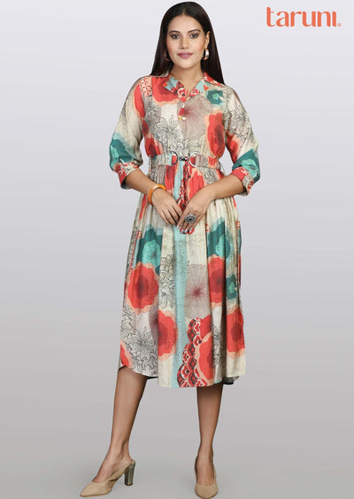 Multi Color Modal Kurti Frock Style