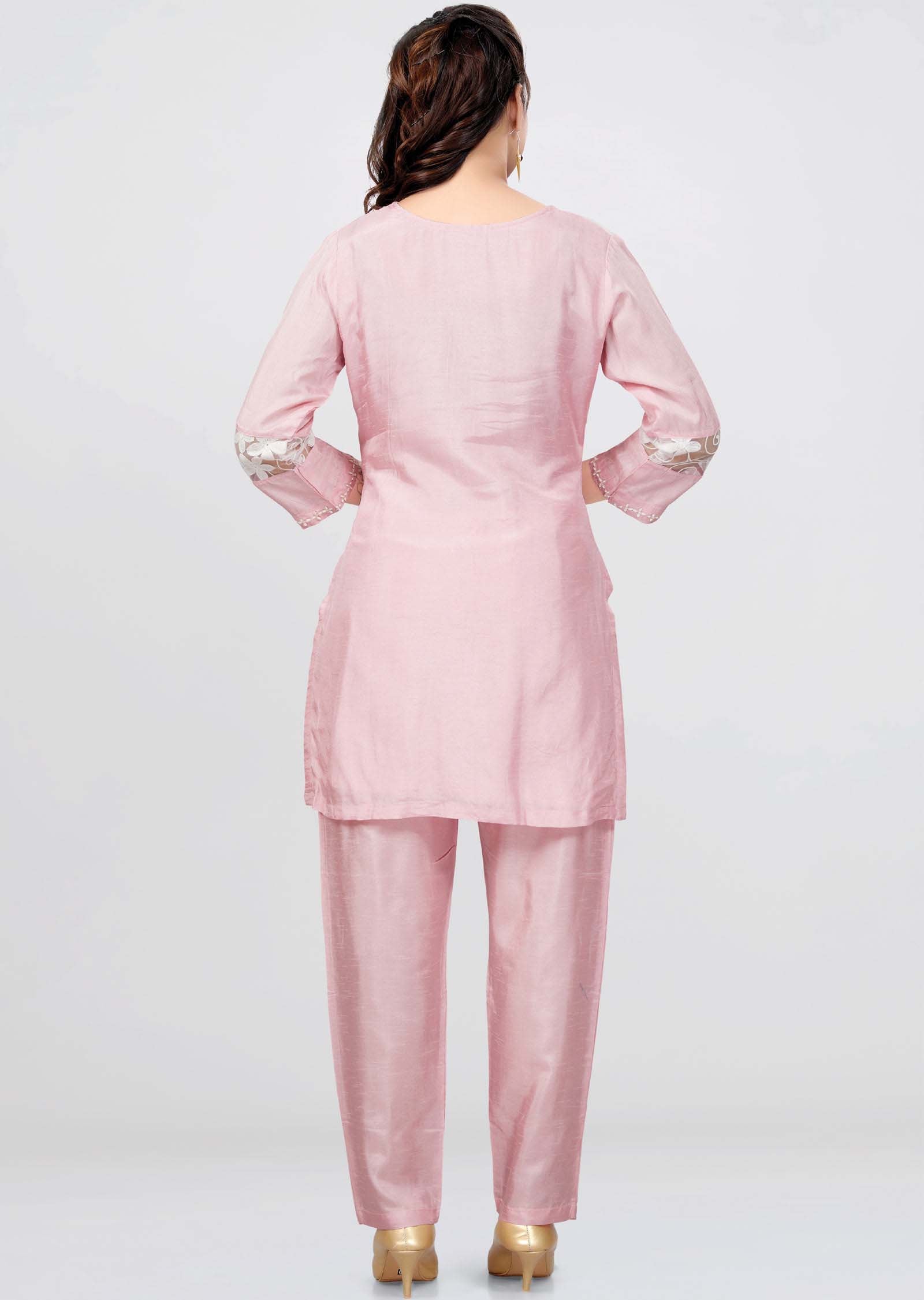 Pink Silk Co-Ord Set