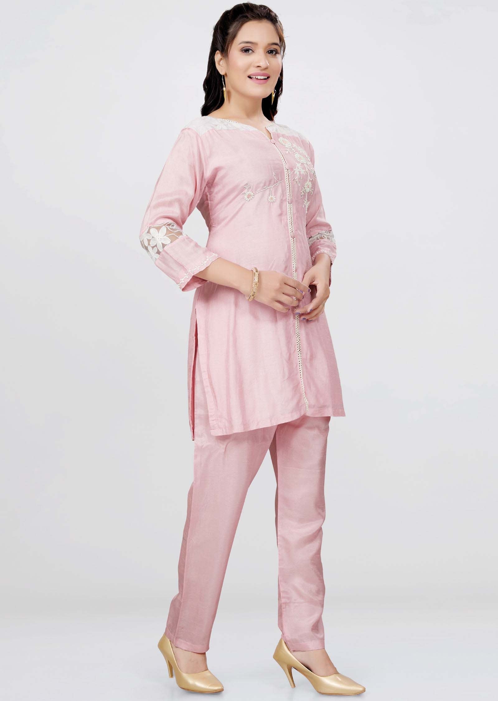 Pink Silk Co-Ord Set