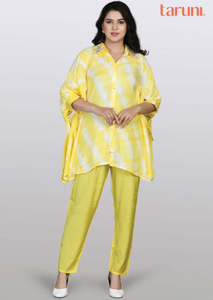 Yellow Muslin Printed Co-Ord Set