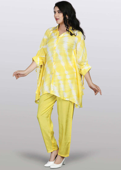 Yellow Muslin Printed Co-Ord Set