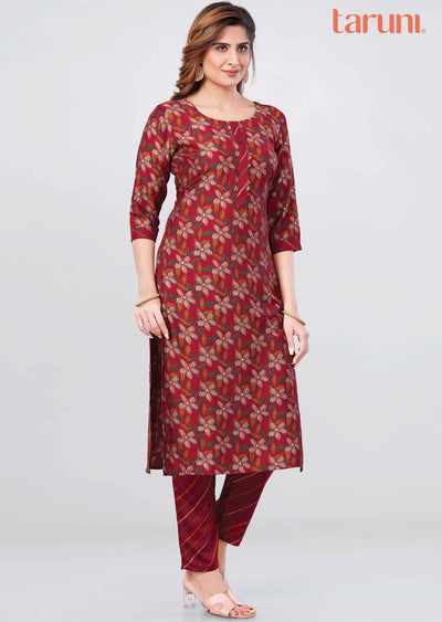 Maroon Modal Kurti Sets