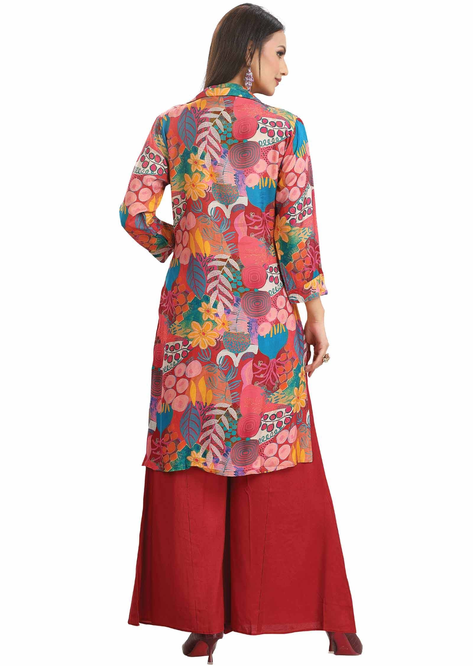 Multi Color Muslin Printed Kurti Sets