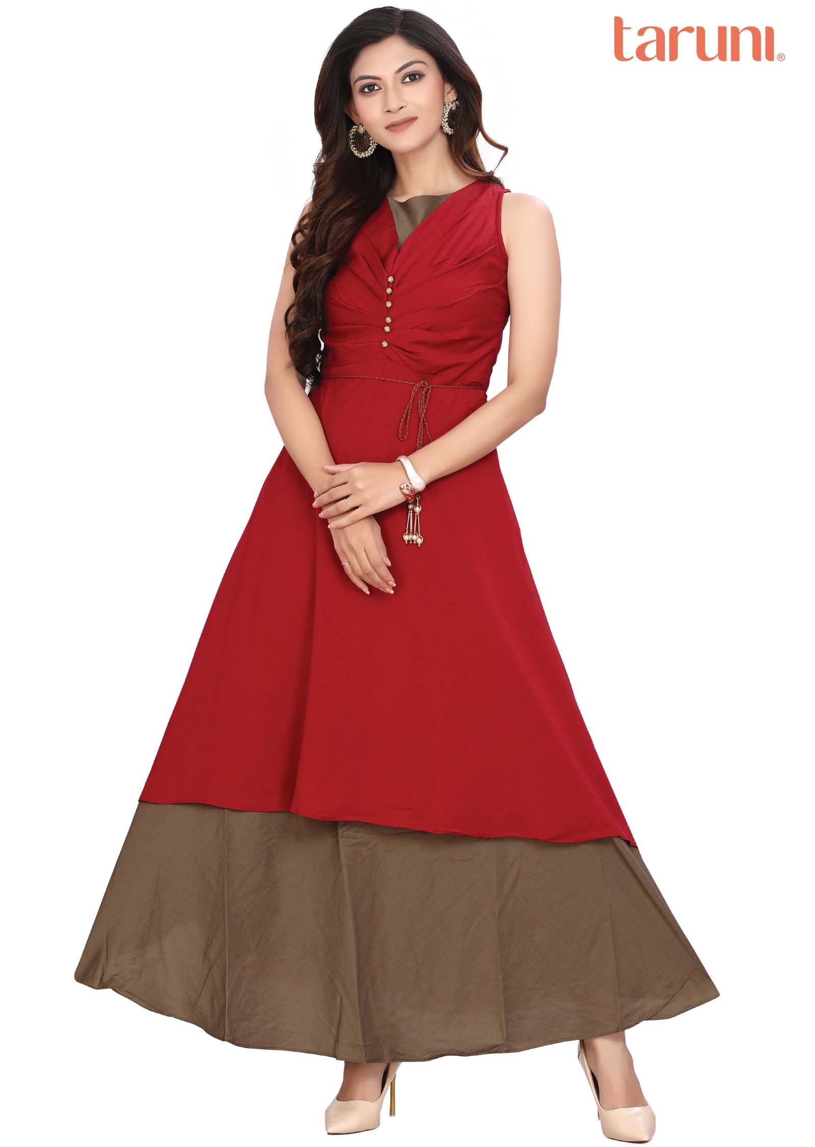 Maroon Silk Kurti