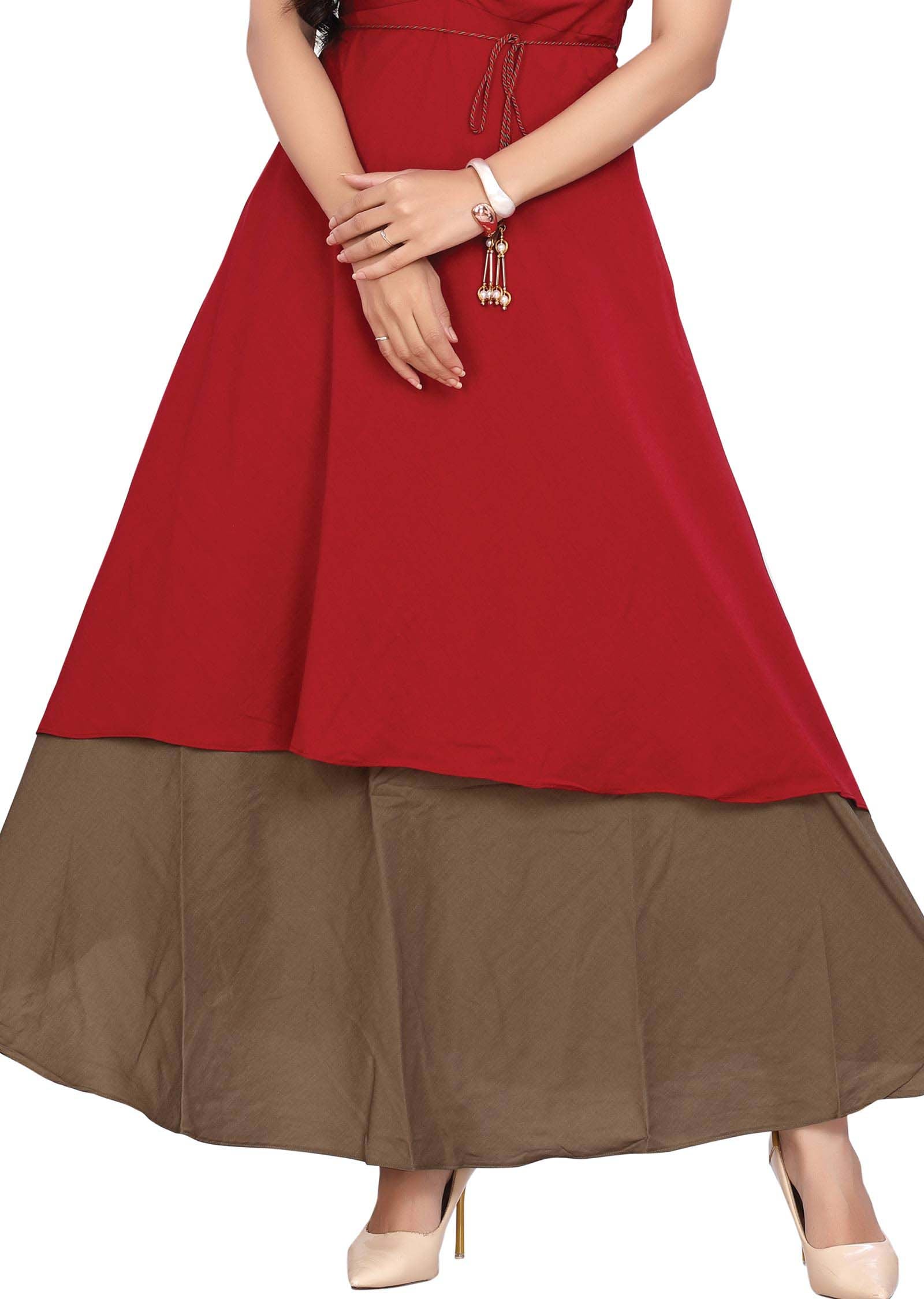 Maroon Silk Kurti