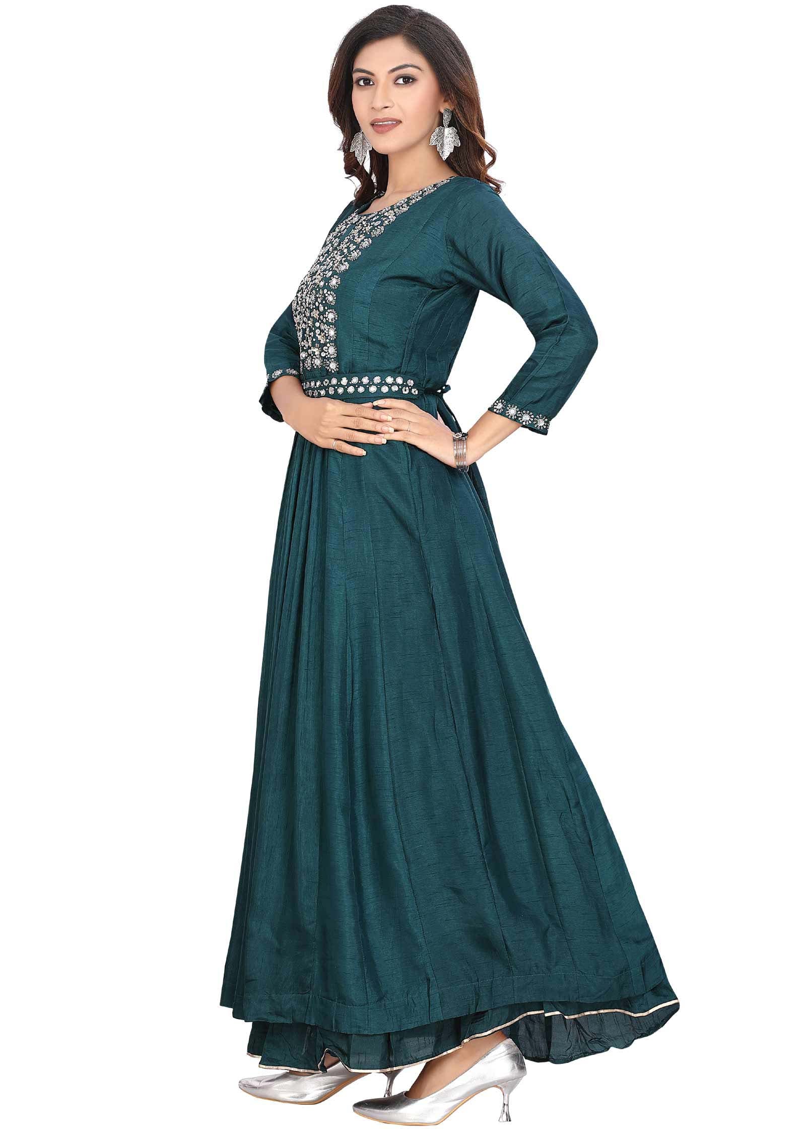 Green Silk Kurti