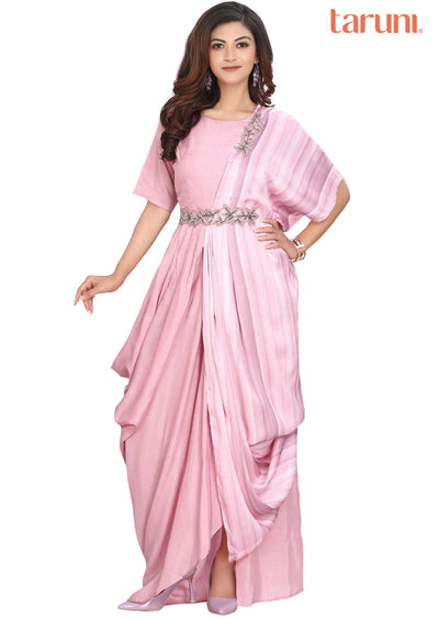 Pink Silk Kurti