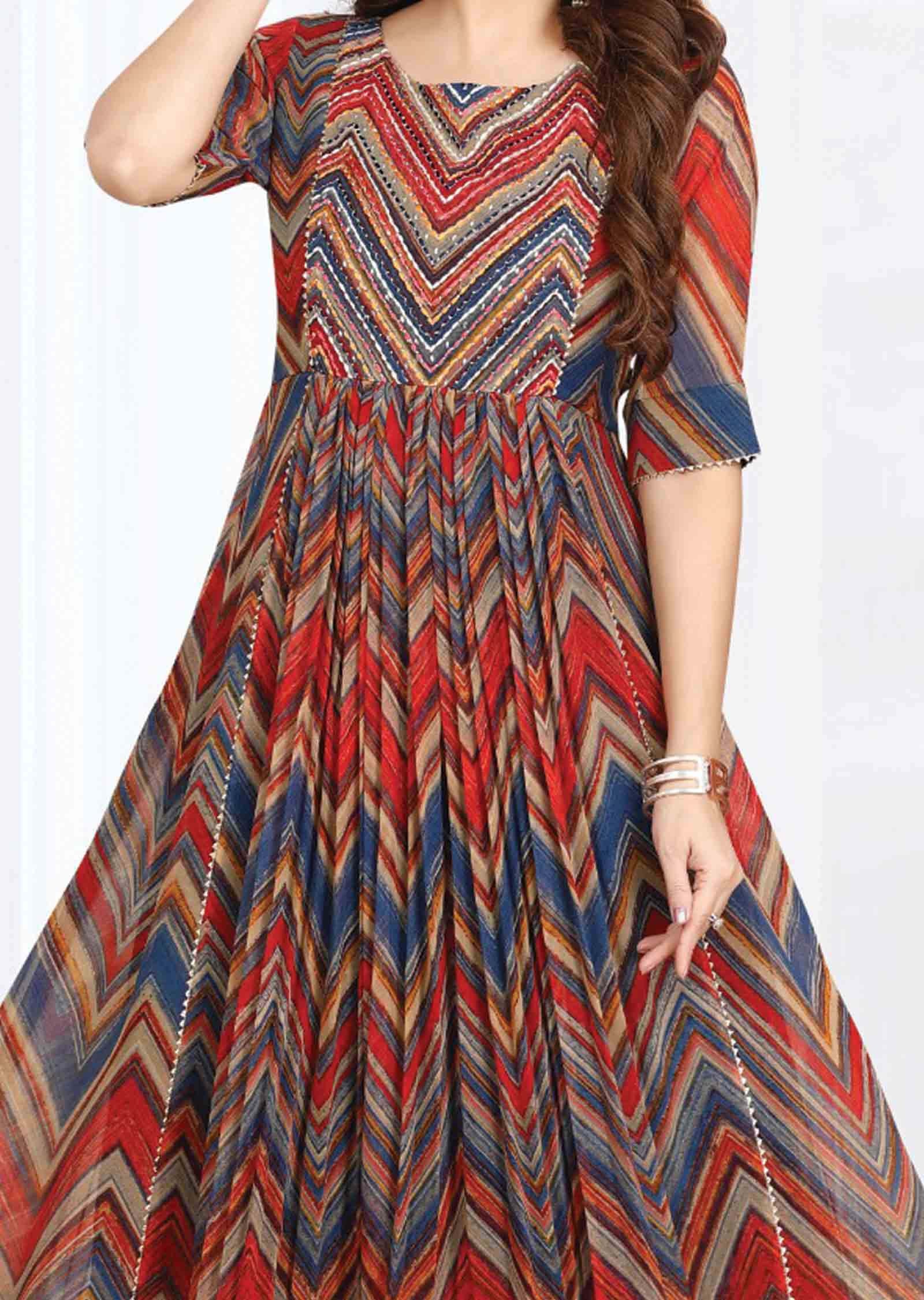 Mullti Georgette Printed Kurti