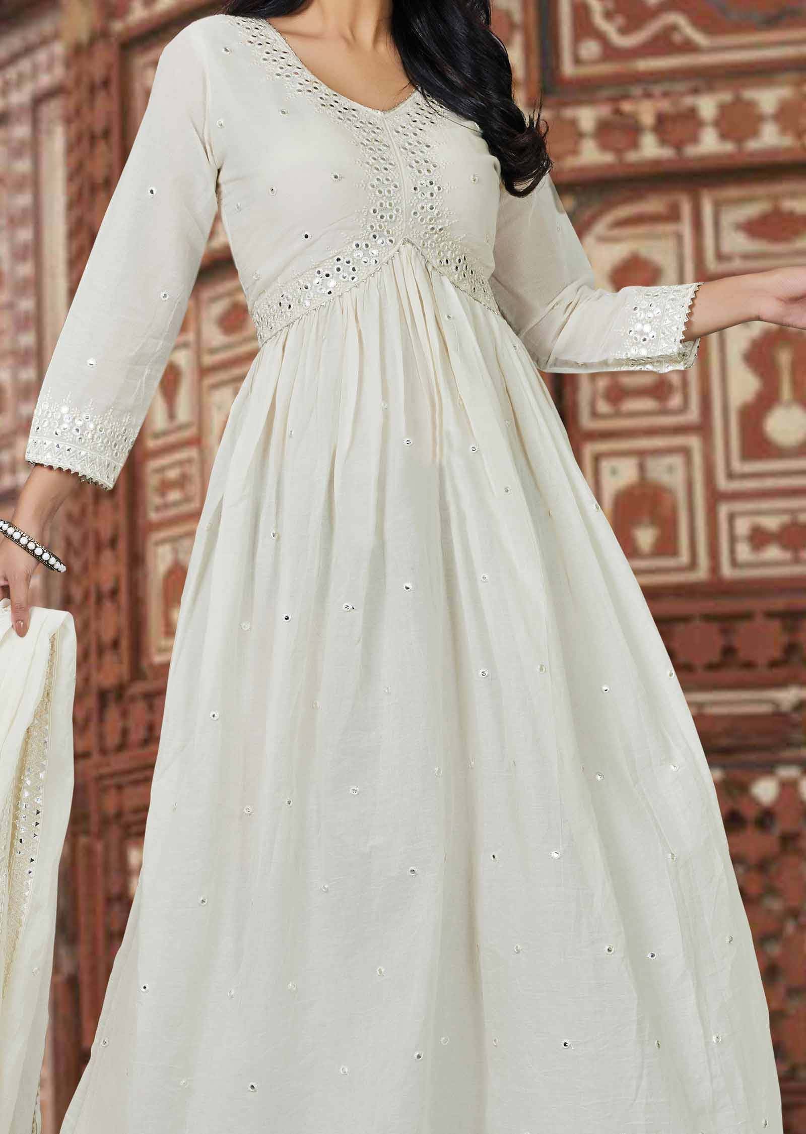 Off White Cotton Kurti