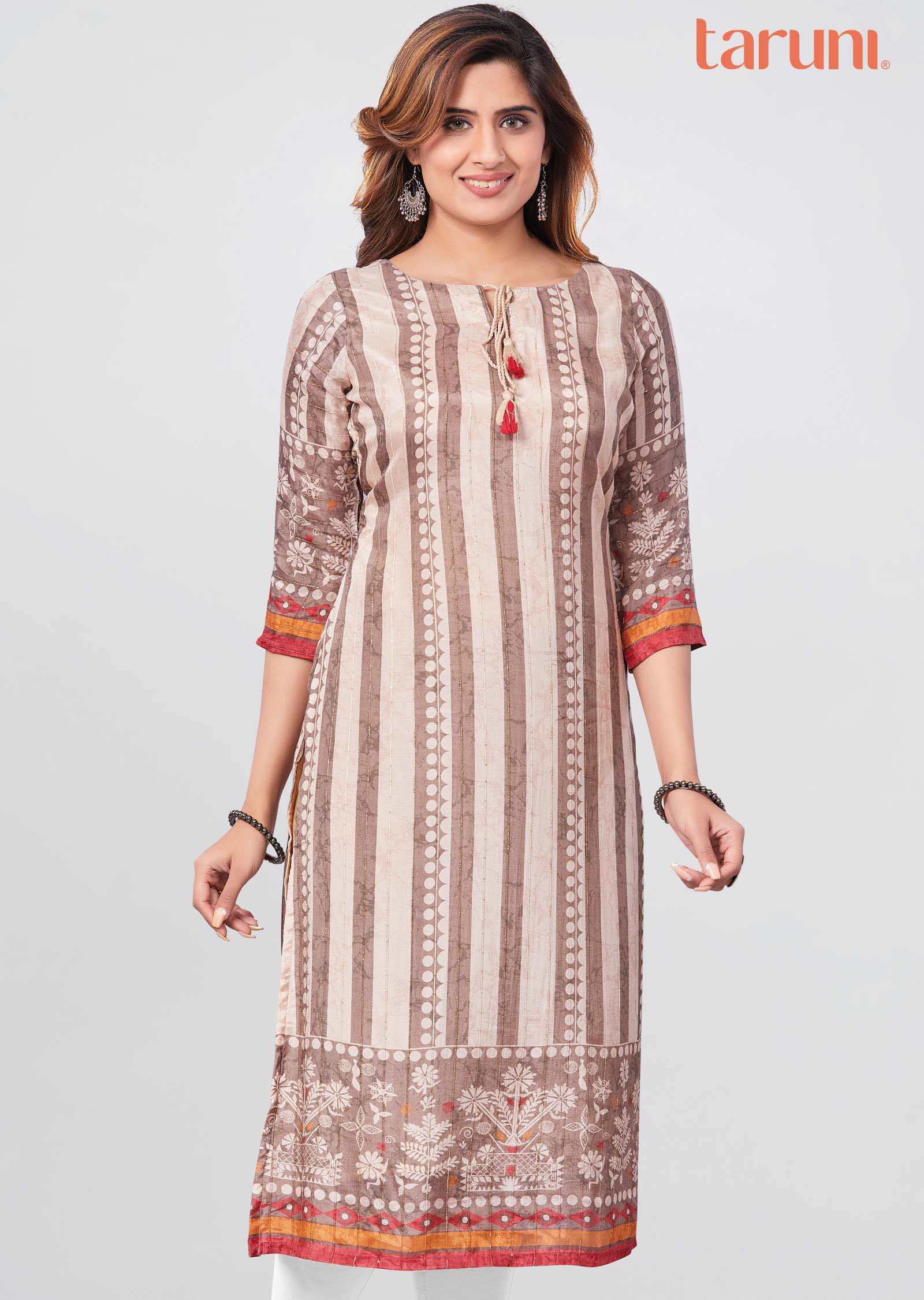 Pink Modal Kurti Straight Cut