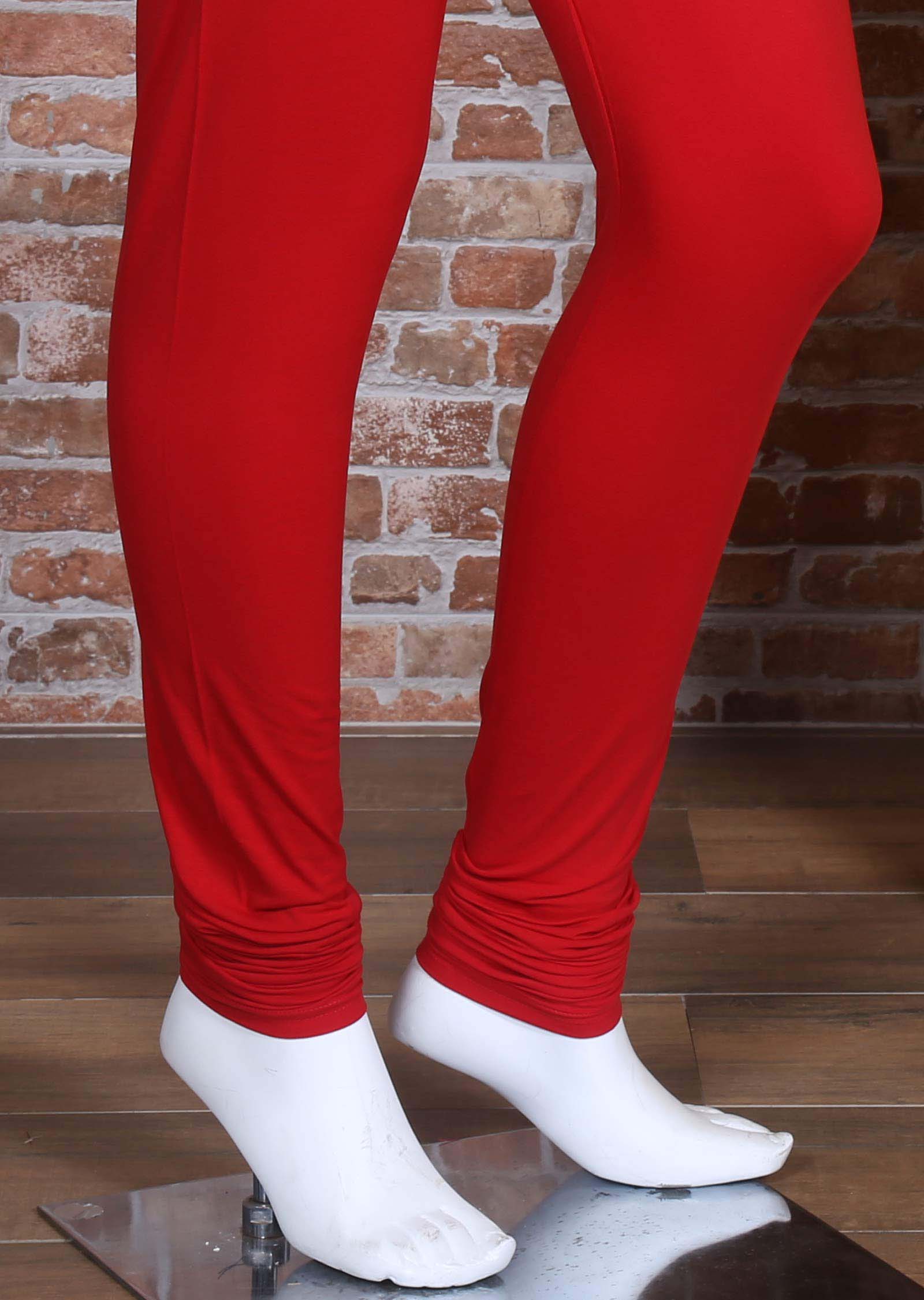 Red Lycra leggings