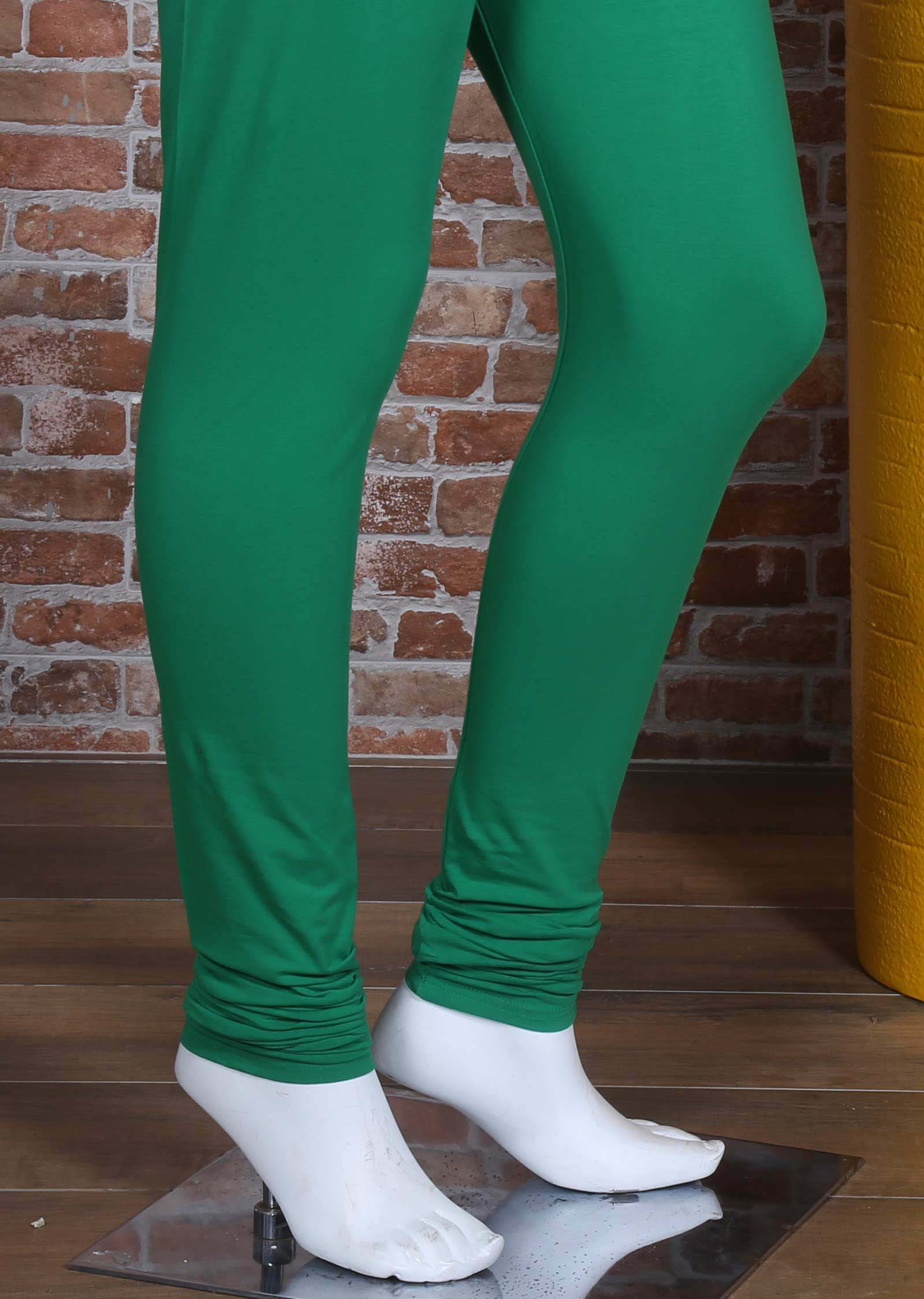 Green Lycra leggings