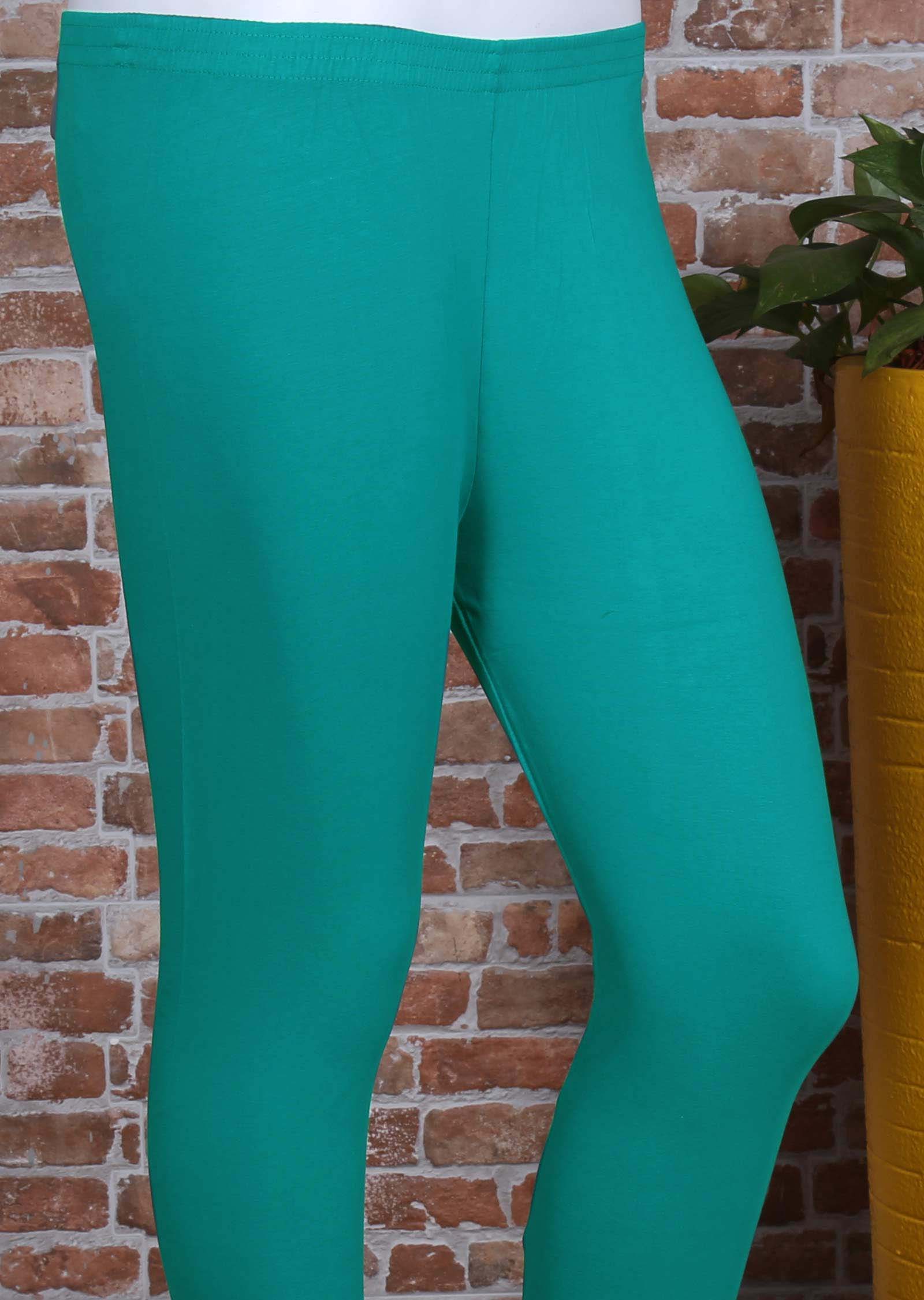 Green Lycra leggings