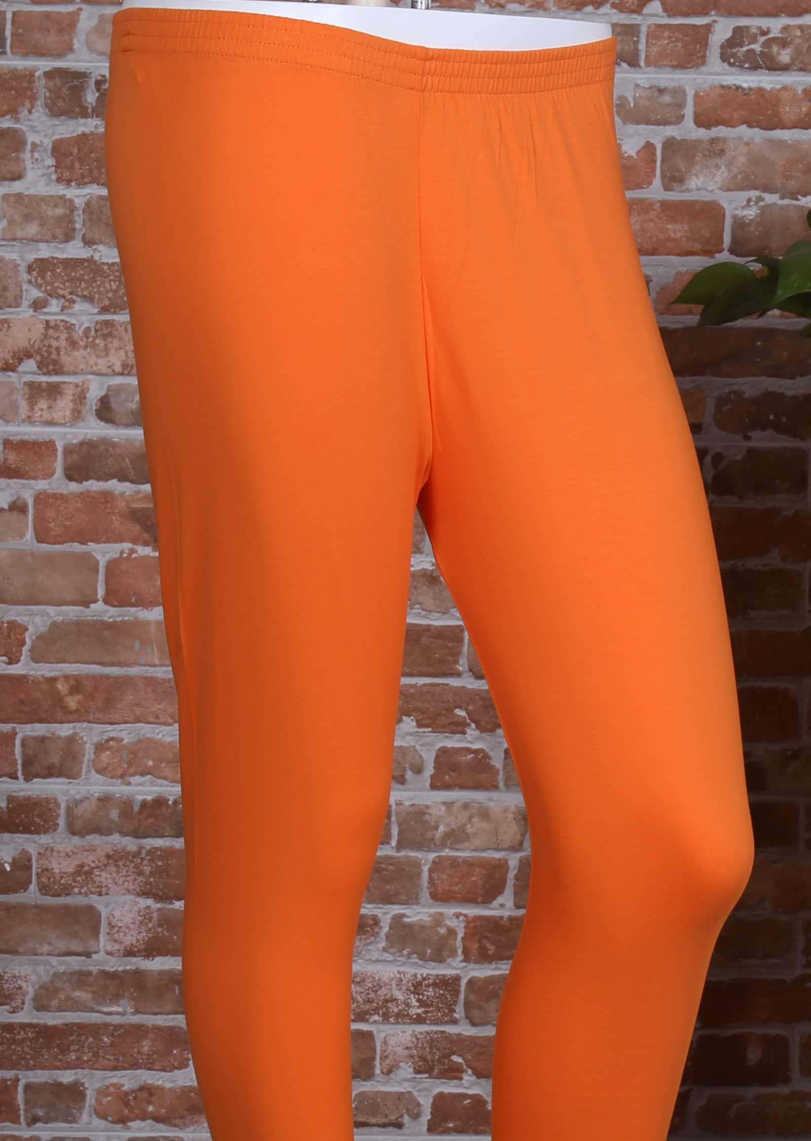 Orange Lycra leggings