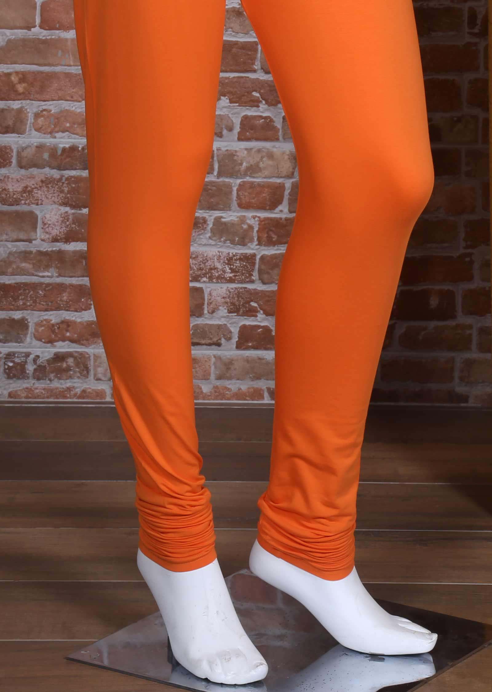 Orange Lycra leggings