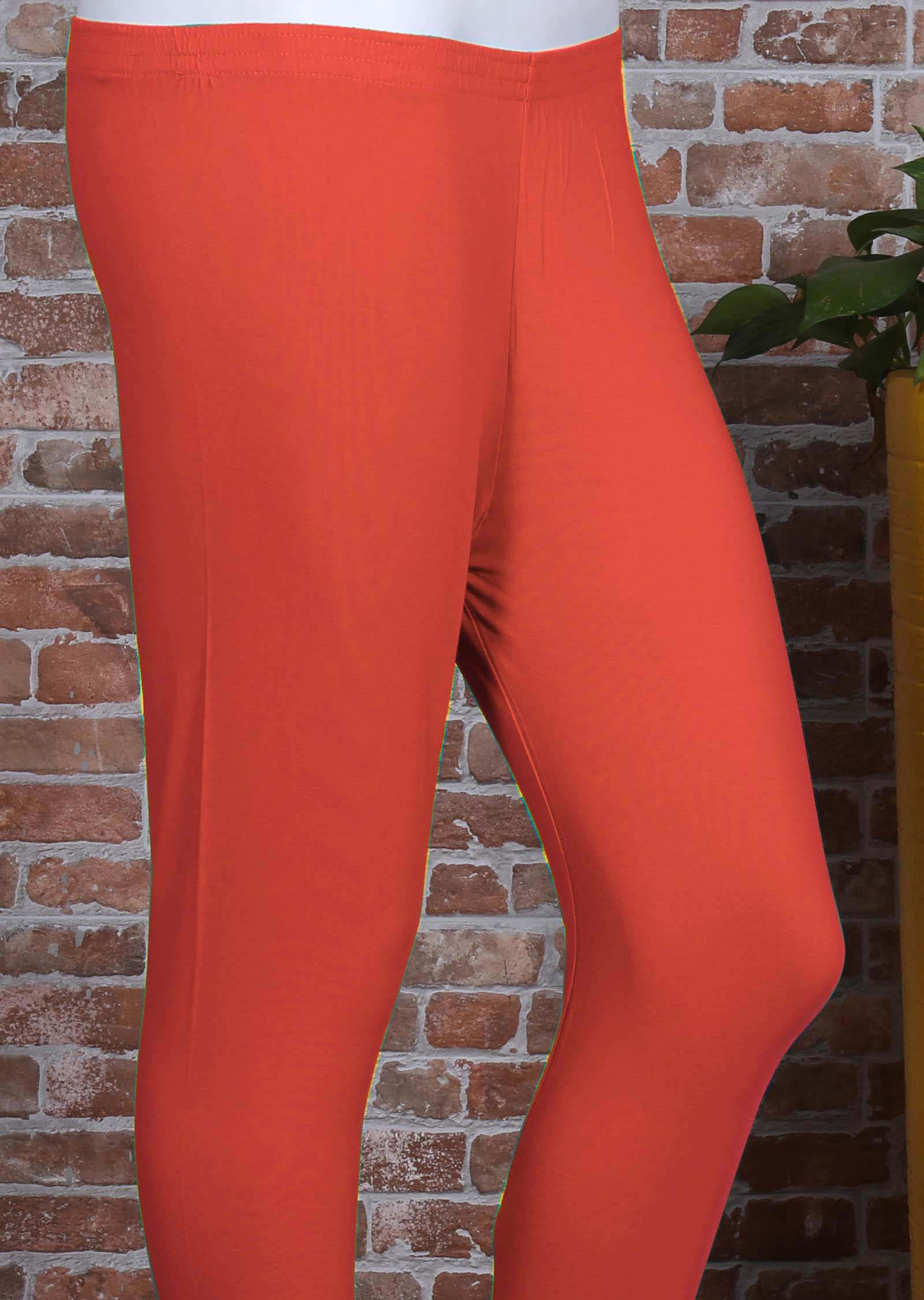 Orange Lycra leggings