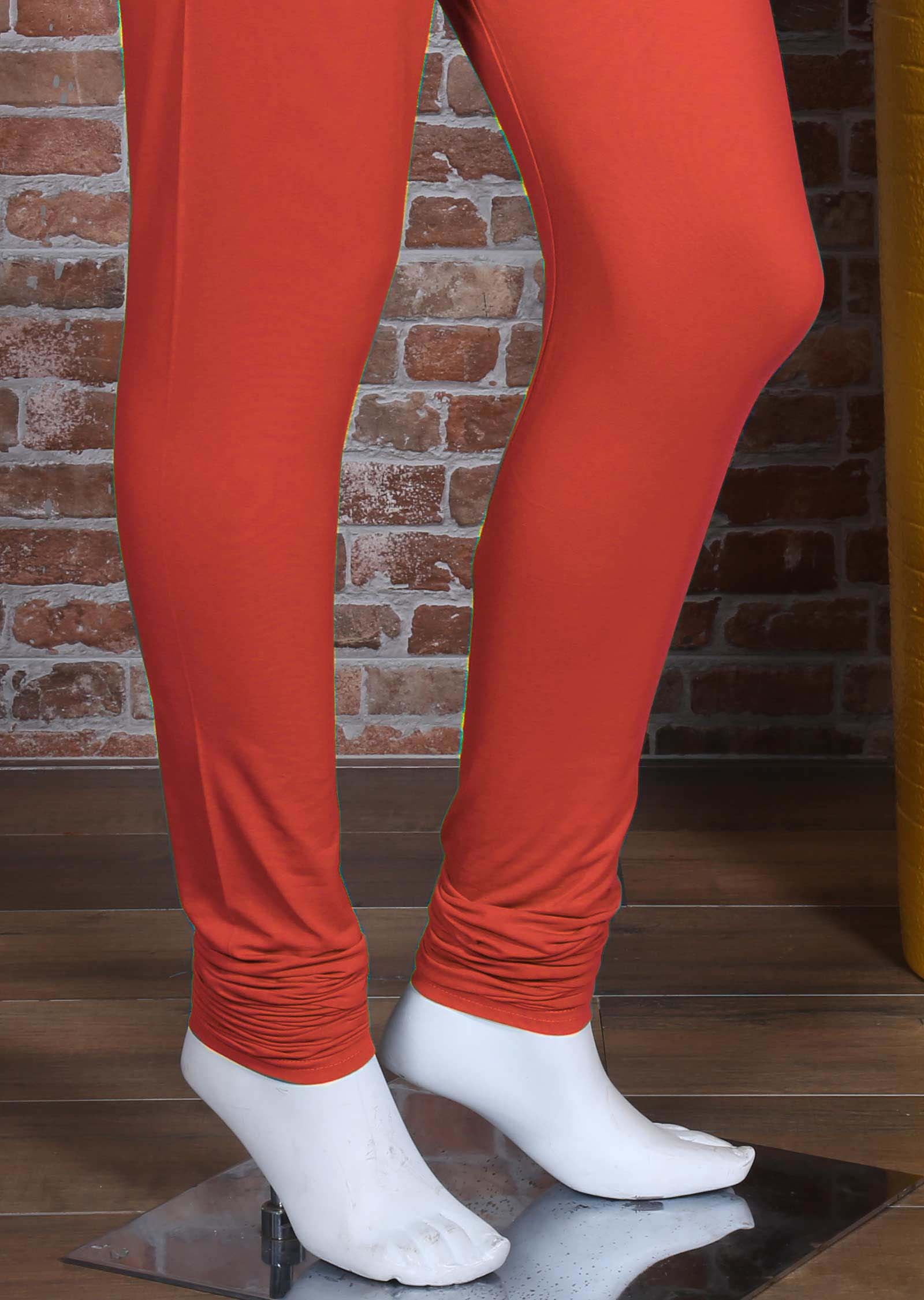 Dark Orange Lycra leggings