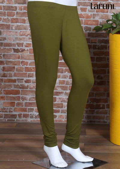 Mehendi green Lycra leggings