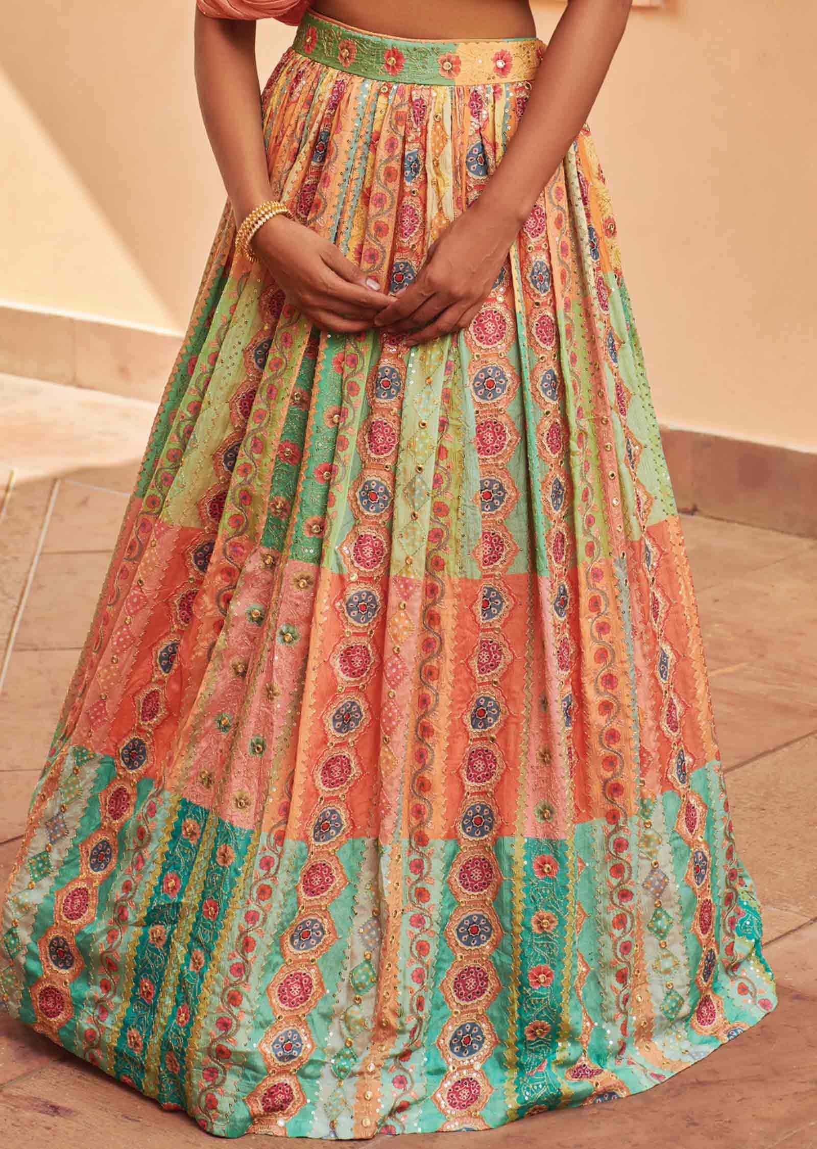 Pink Georgette Lehengas