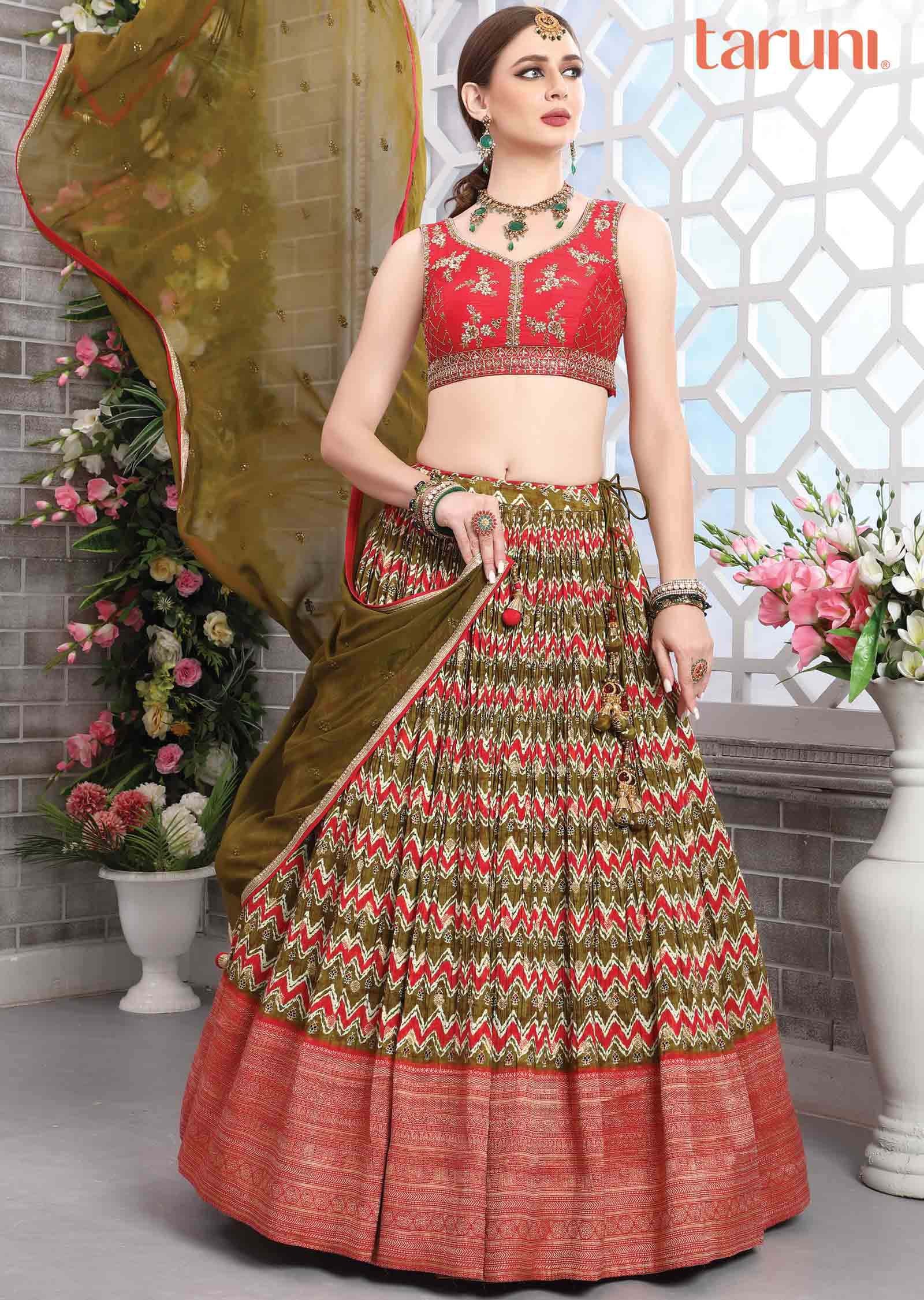 Red Silk Lehengas