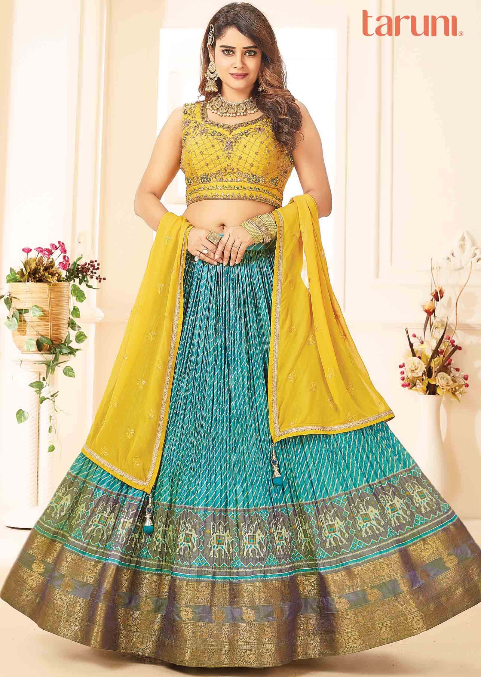 Yellow Silk Lehengas