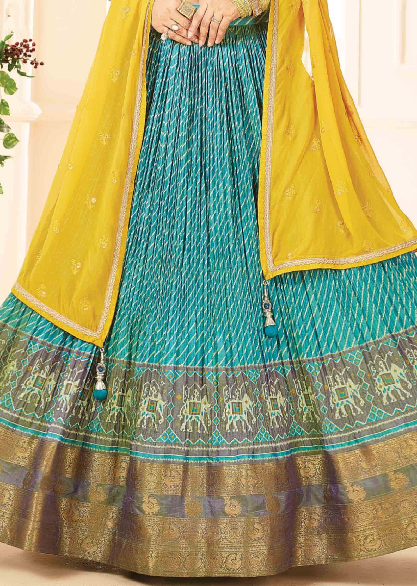 Yellow Silk Lehengas