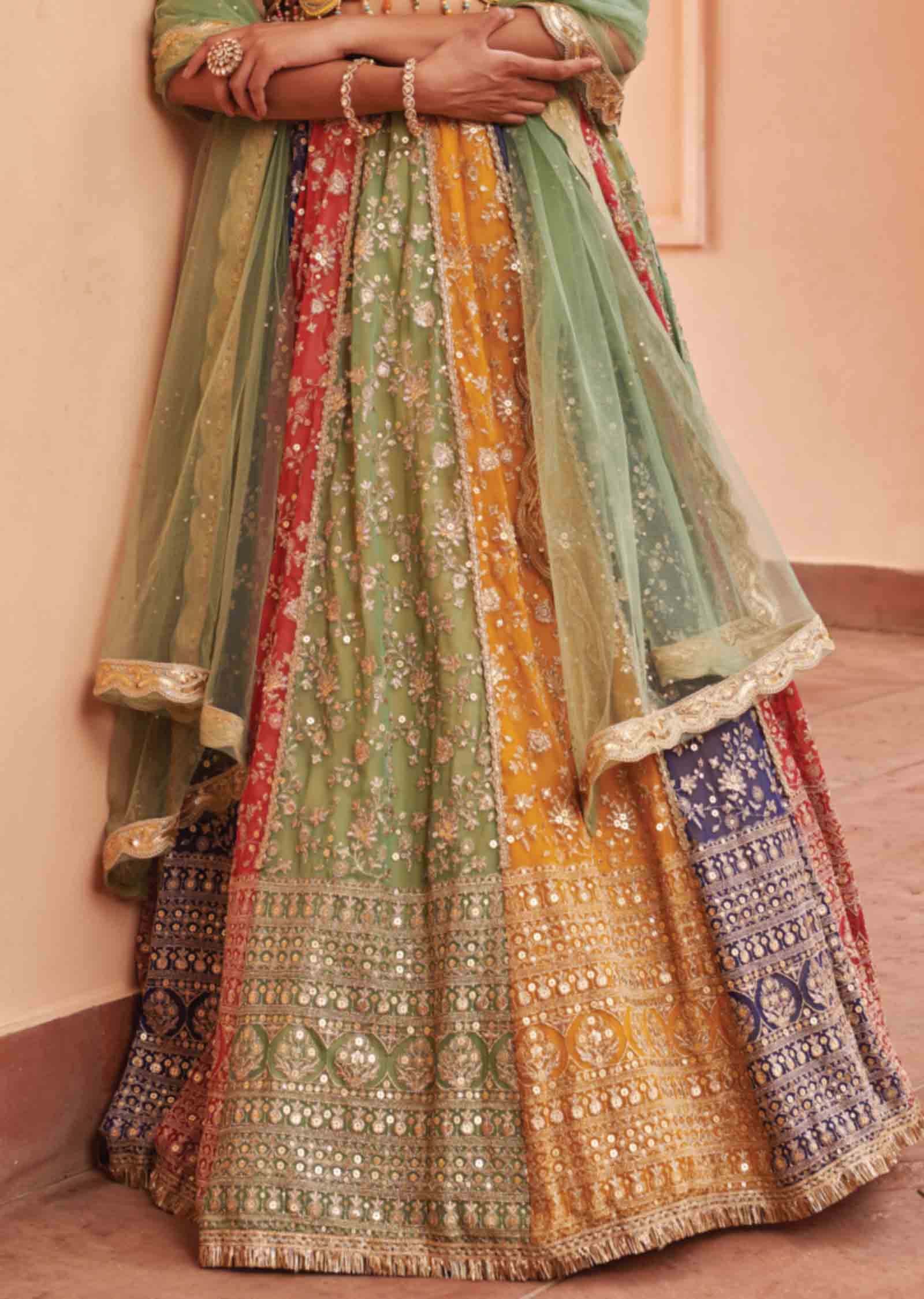 Multi Color Georgette Lehengas