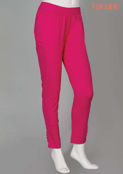 Pink Potli button Pants
