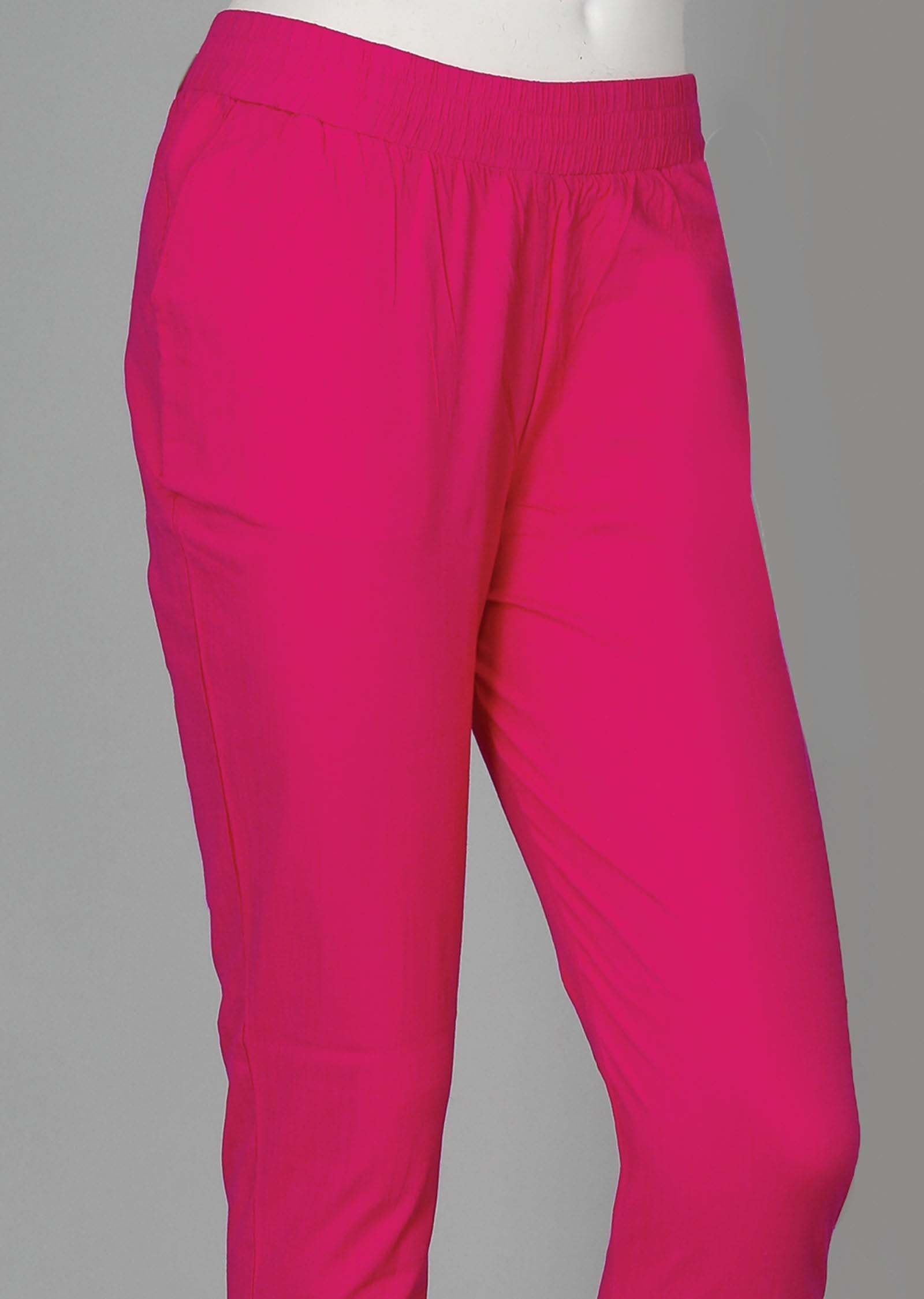 Pink Potli button Pants