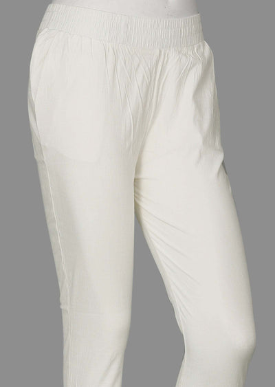 Off White Potli button Pants