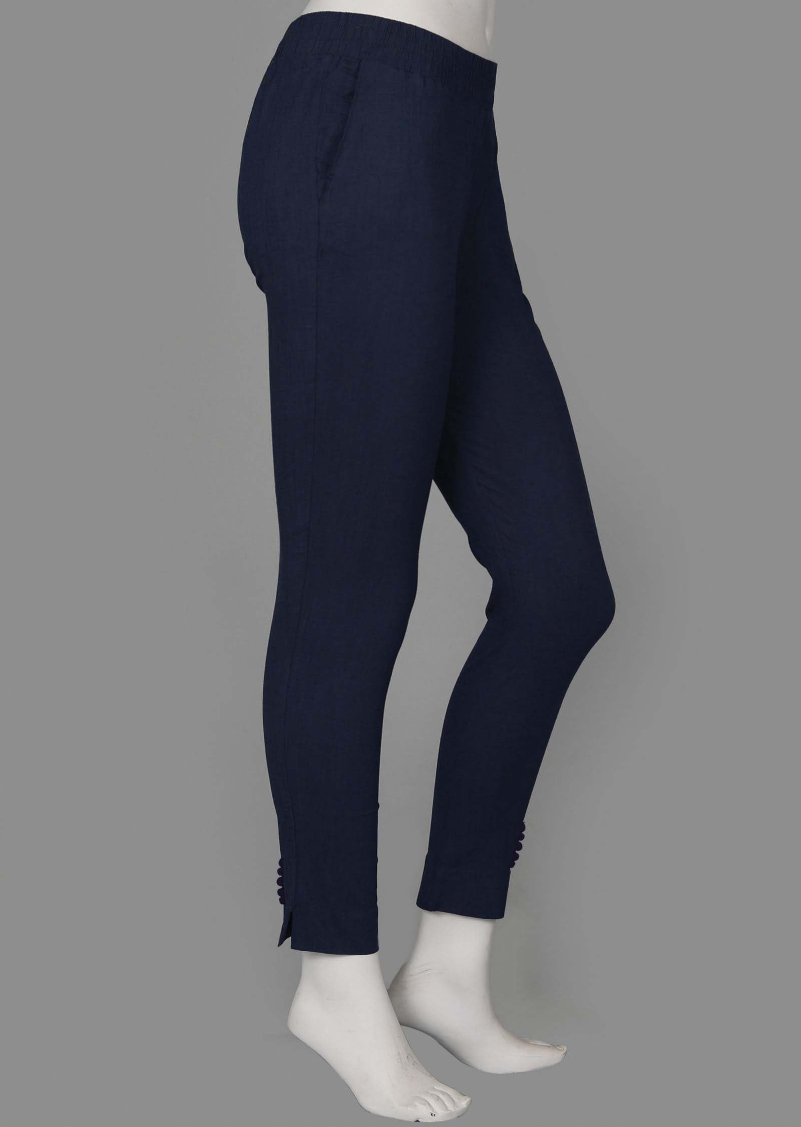 Navy Blue Potli button Pants