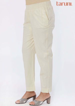 Cream  Shimmer Pant