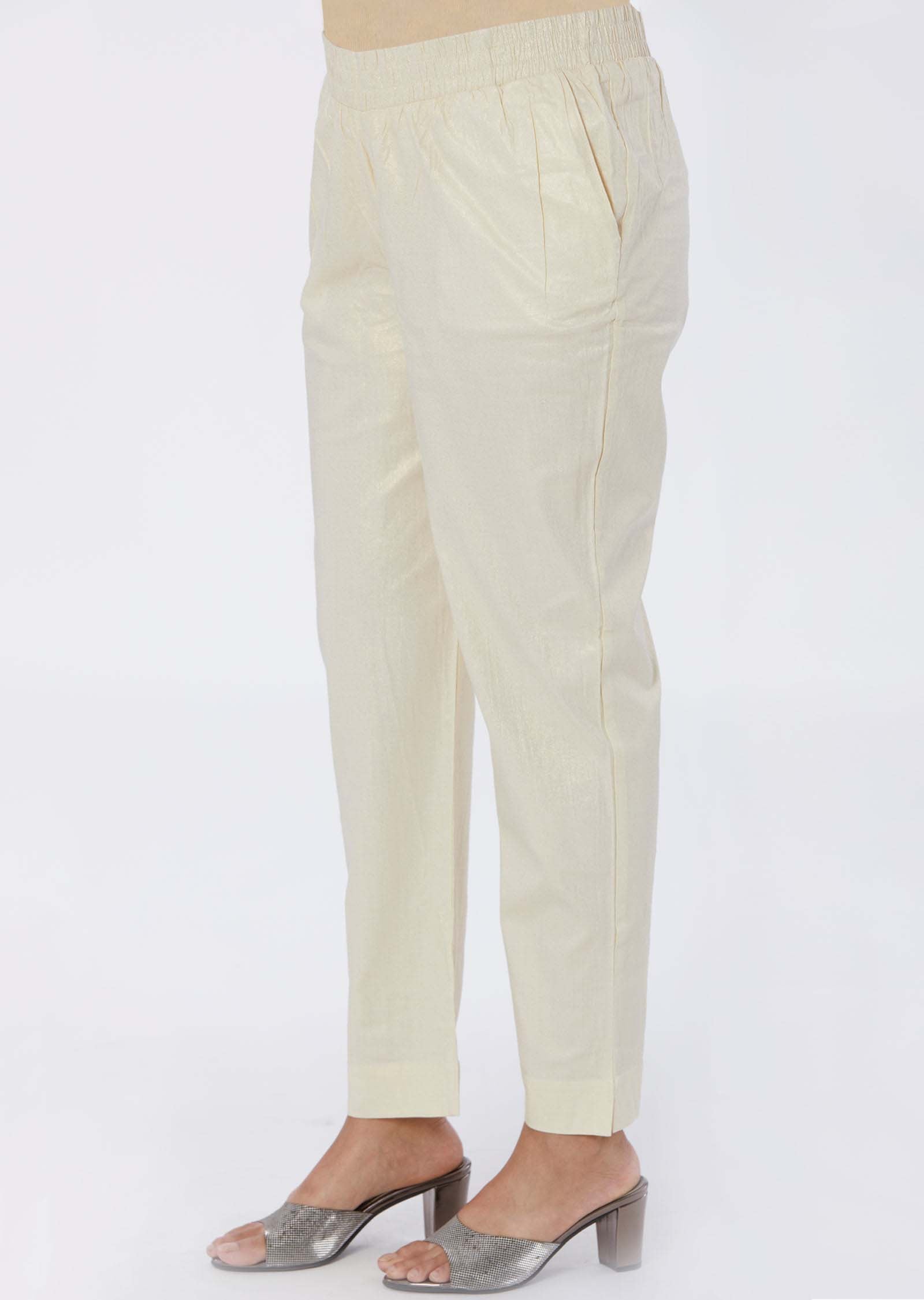 Cream  Shimmer Pant