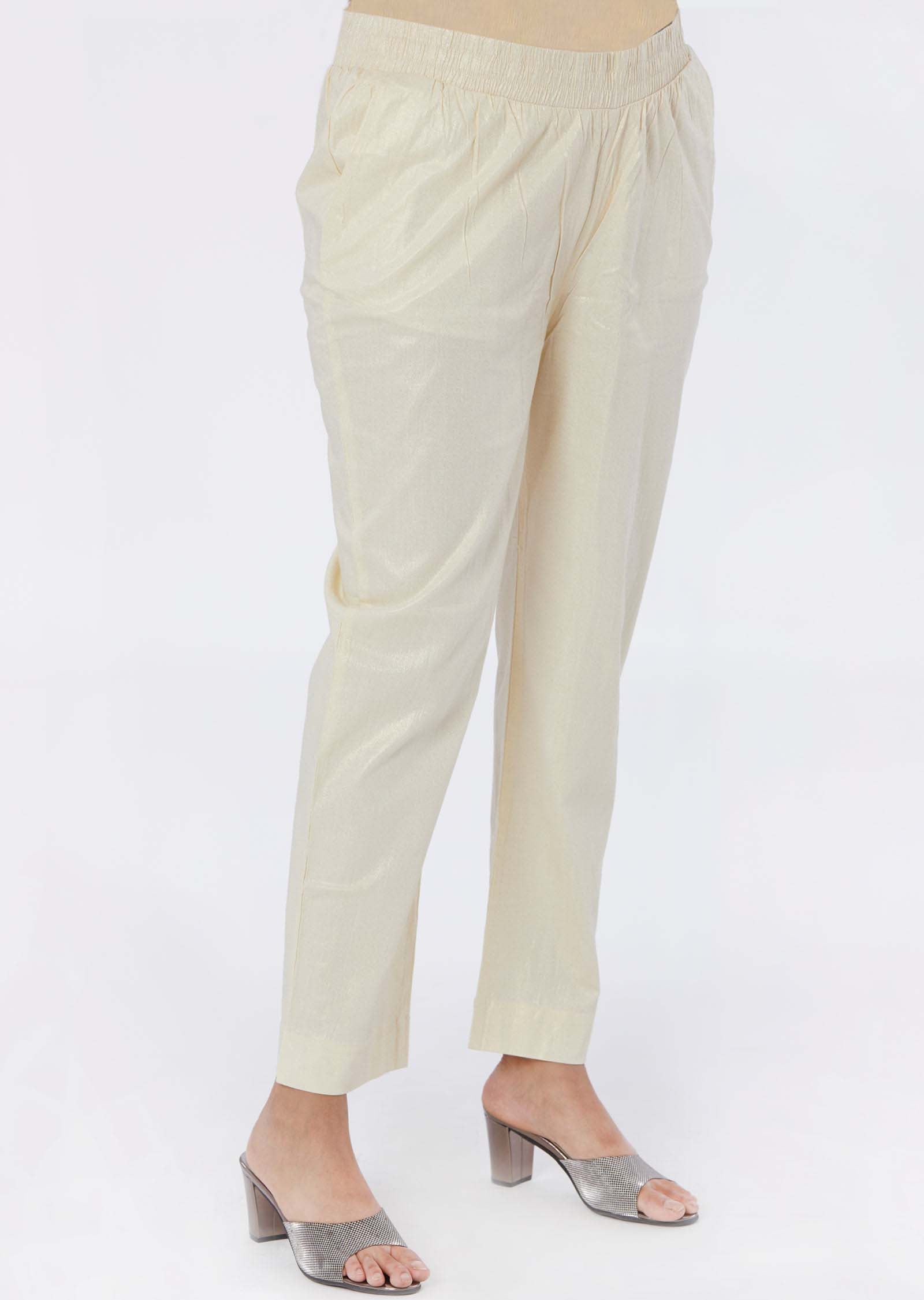 Cream  Shimmer Pant