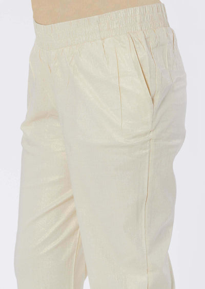 Cream  Shimmer Pant