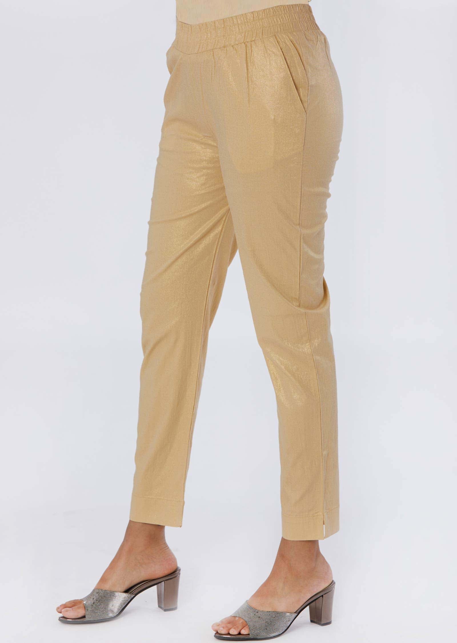 Cream Shimmer Pant