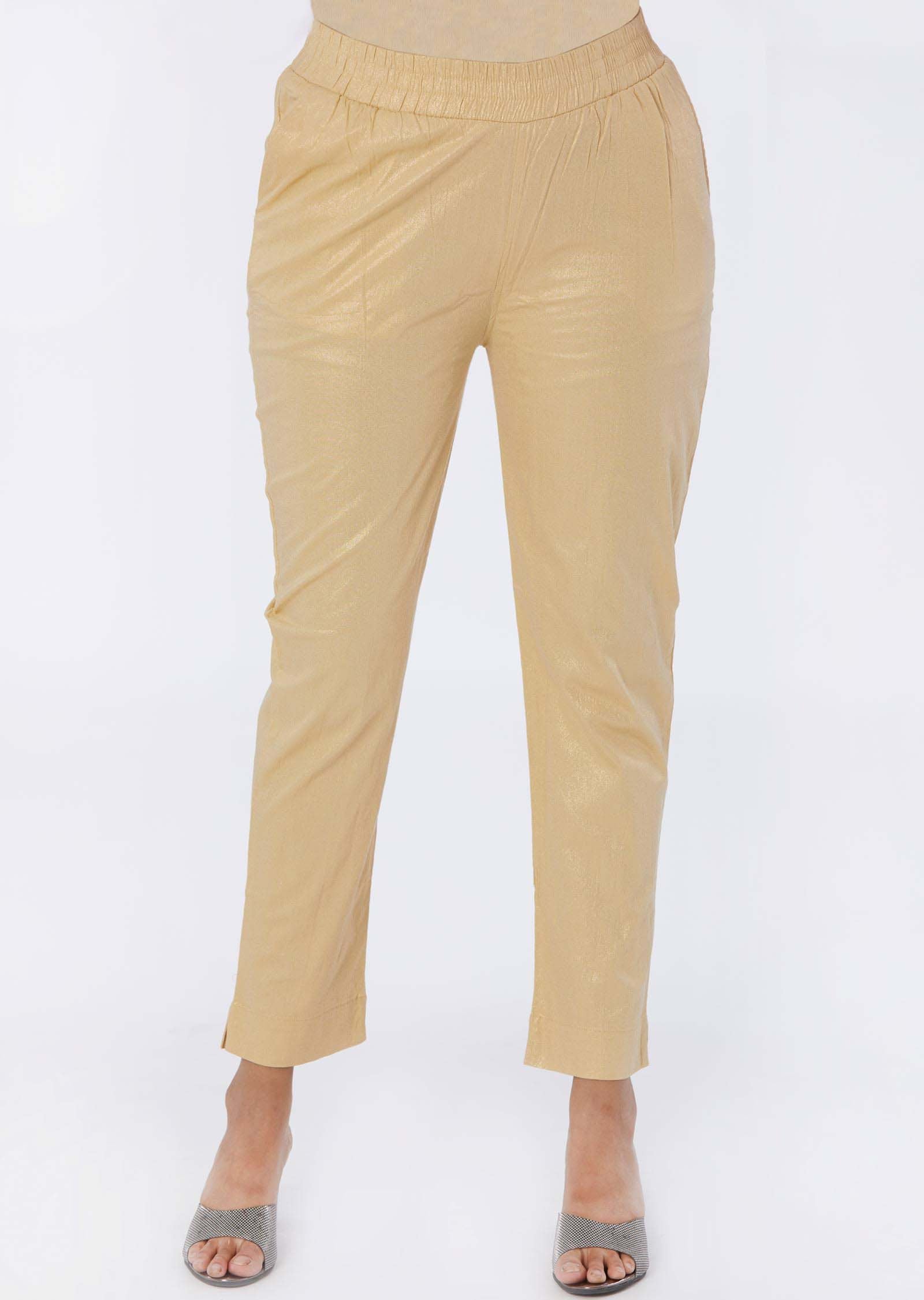 Cream Shimmer Pant