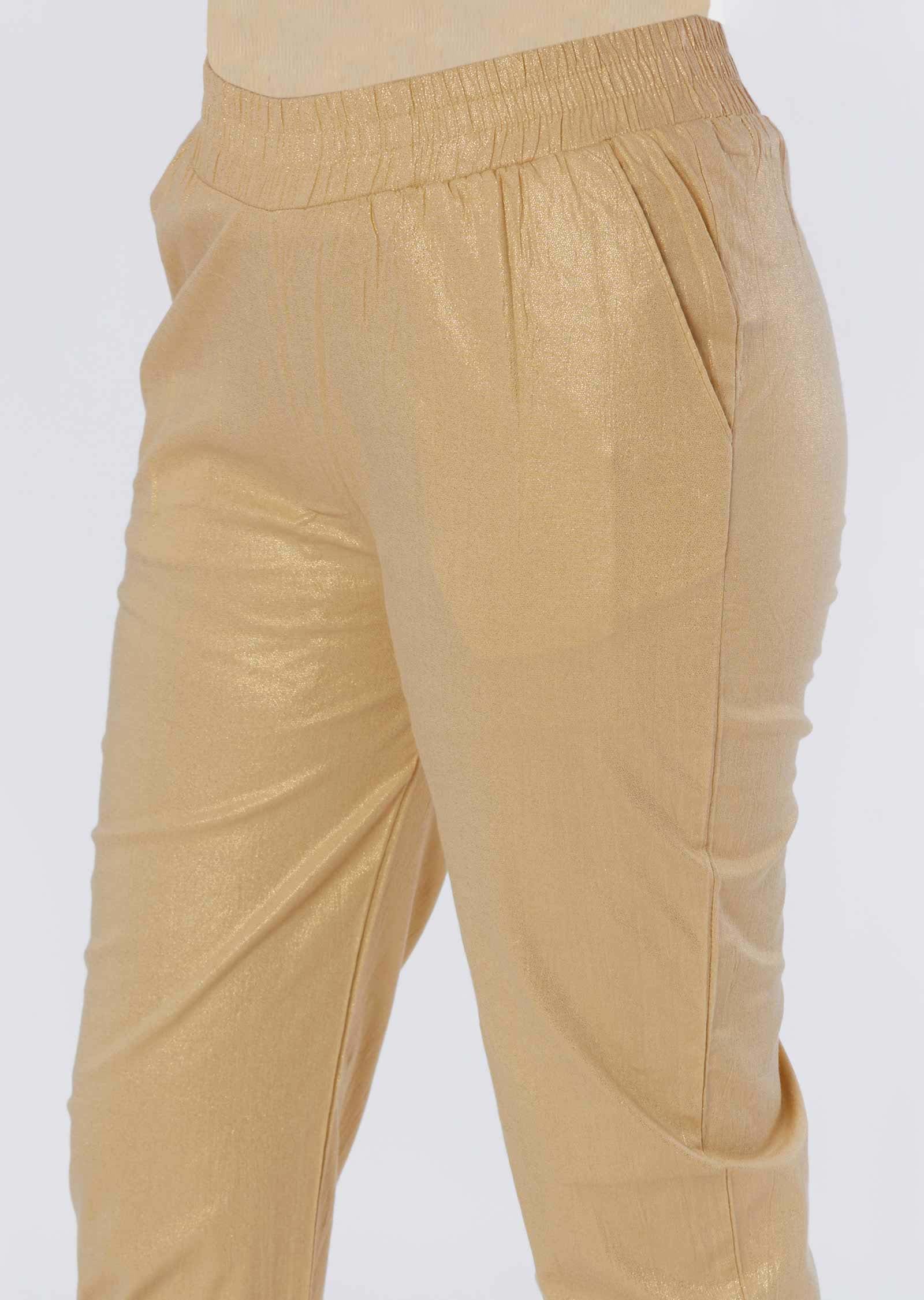 Cream Shimmer Pant