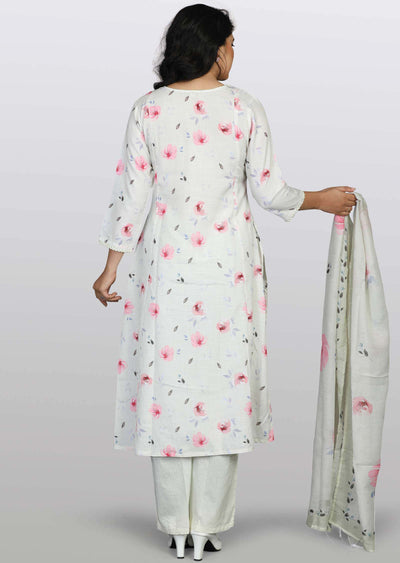 Light Pista Cotton Embroidered Straight cut suits